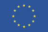 Europeiska unionens flagga med 12 gula stjärnor i en cirkel mot en mörkblå botten.