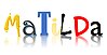I olika typsnitt för varje bokstav står det Matilda. Under bokstäverna ser man en spegling av dem.