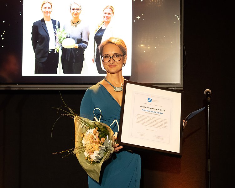 Näringslivspriser 2023 kvinnlig pristagare Årets ambassadör Ausra Karlsson