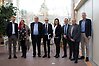 Från vänster: Anders Danielsson, landshövding. Åsa Karlsson, kommunstyrelsens ordförande. Per-Arne Brink, byggnadsnämndens ordförande. Lenny Lämber, länsstyrelsen. Ann-Sofie Alm, andre vice ordförande kommunstyrelsen. Håkan Sundberg, kommunchef. Karl-Anders Andersson, vice ordförande kommunstyrelsen. Mikael Appelqvist, länsstyrelsen.